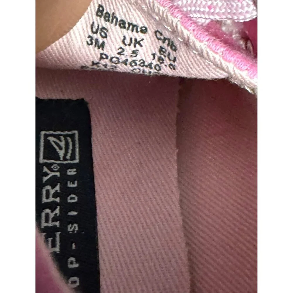 Sperry Toddler Girls Pink Canvas Boat Shoes Size‎ 3M